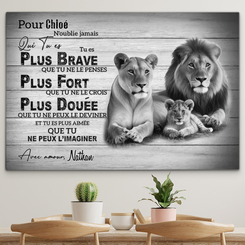 TOILE PERSONNALISÉE "LION PROTECTEUR"