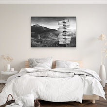 Charger l&#39;image dans la galerie, TOILE PERSONNALISÉE &quot;MONTAGNE DE SOLEIL BLANC/NOIR&quot;
