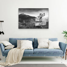 Charger l&#39;image dans la galerie, TOILE PERSONNALISÉE &quot;MONTAGNE DE SOLEIL BLANC/NOIR&quot;
