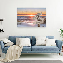 Charger l&#39;image dans la galerie, TOILE PERSONNALISÉE &quot;SOLEIL SUR LA PLAGE&quot;
