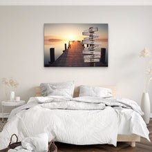 Charger l&#39;image dans la galerie, TOILE PERSONNALISÉE &quot;COUCHER DE SOLEIL SUR LE LAC&quot;
