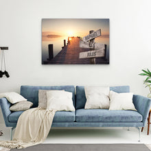 Charger l&#39;image dans la galerie, TOILE PERSONNALISÉE &quot;COUCHER DE SOLEIL SUR LE LAC&quot;
