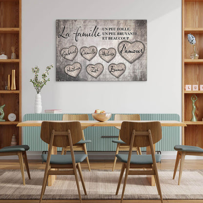 TOILE DE FAMILLE “COEURS D’AMOUR"